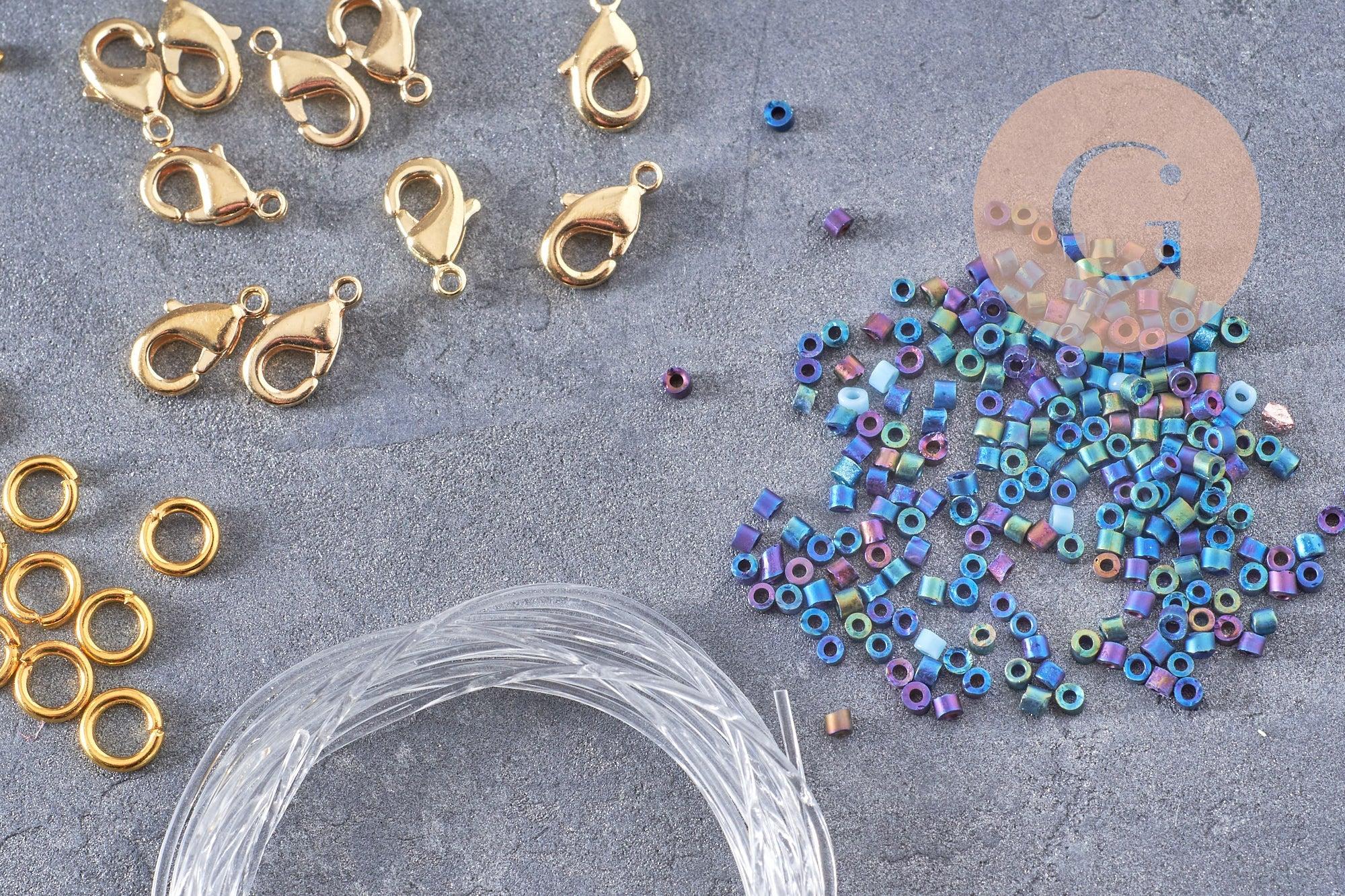 Gingerlily Kits G9194 kit perles rocaille bleu complet