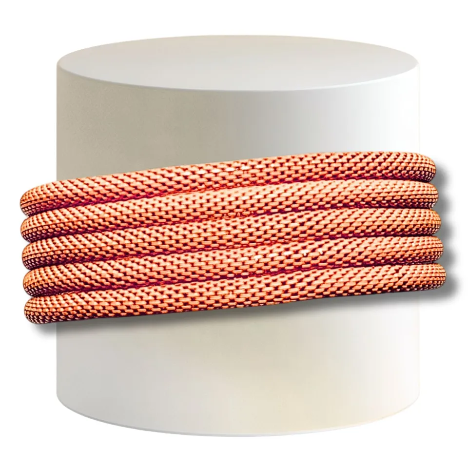 ARTSHOP Cotte de Mailles bracelet 9 Corail Mat x1 élastique