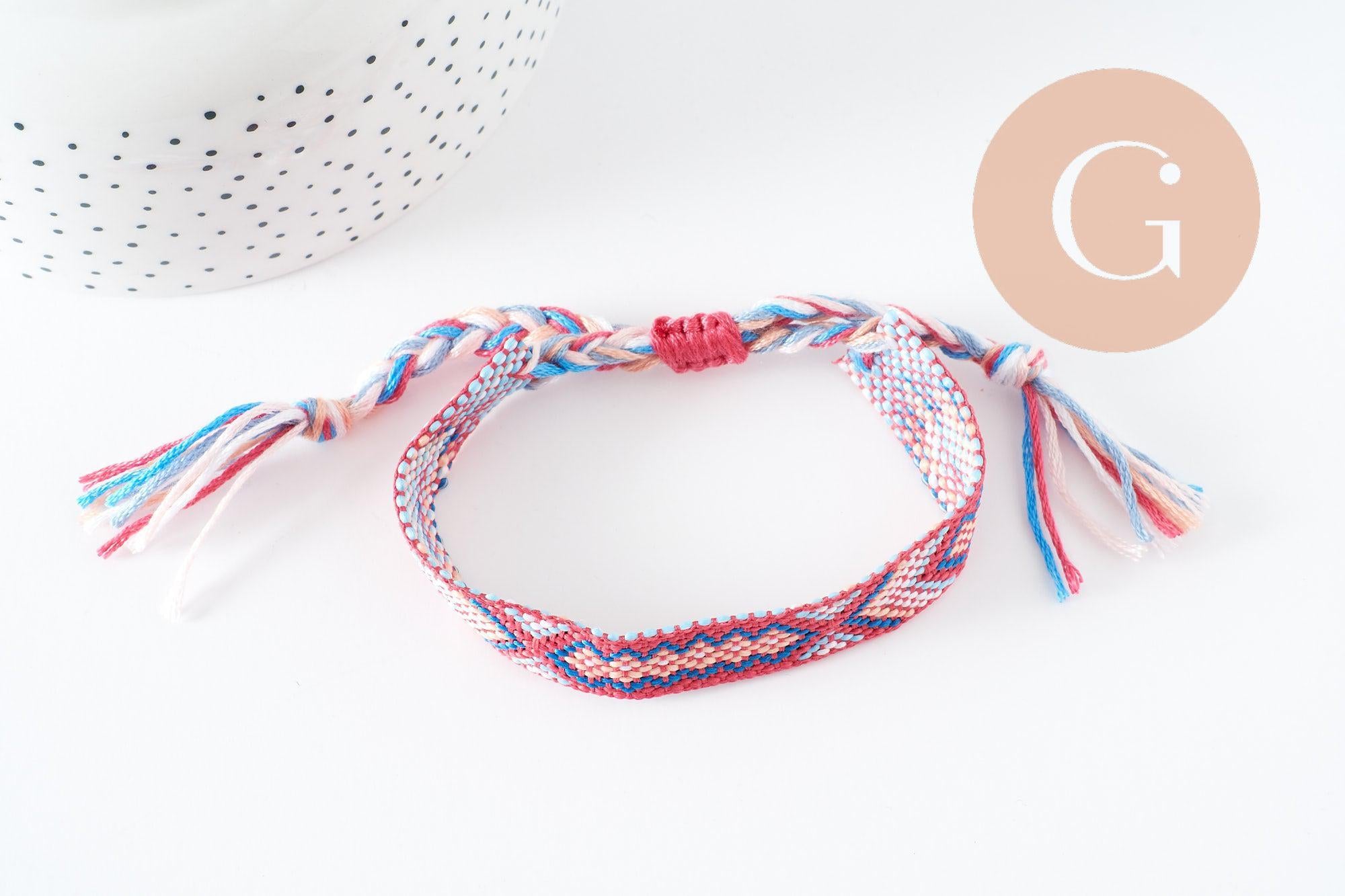 Gingerlily Accessoires Bracelet G9562 brésilien rose turquoise 15mm