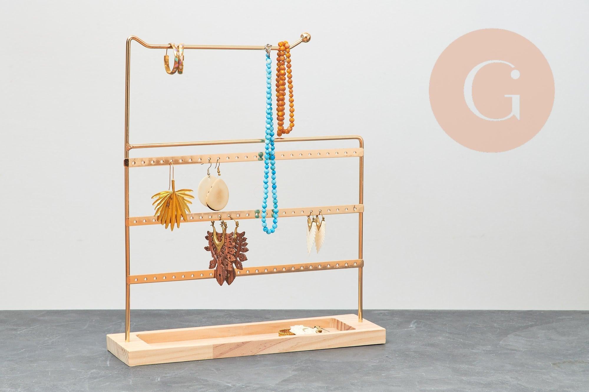 Gingerlily G9451 présentoir bijoux laiton doré 30 cm
