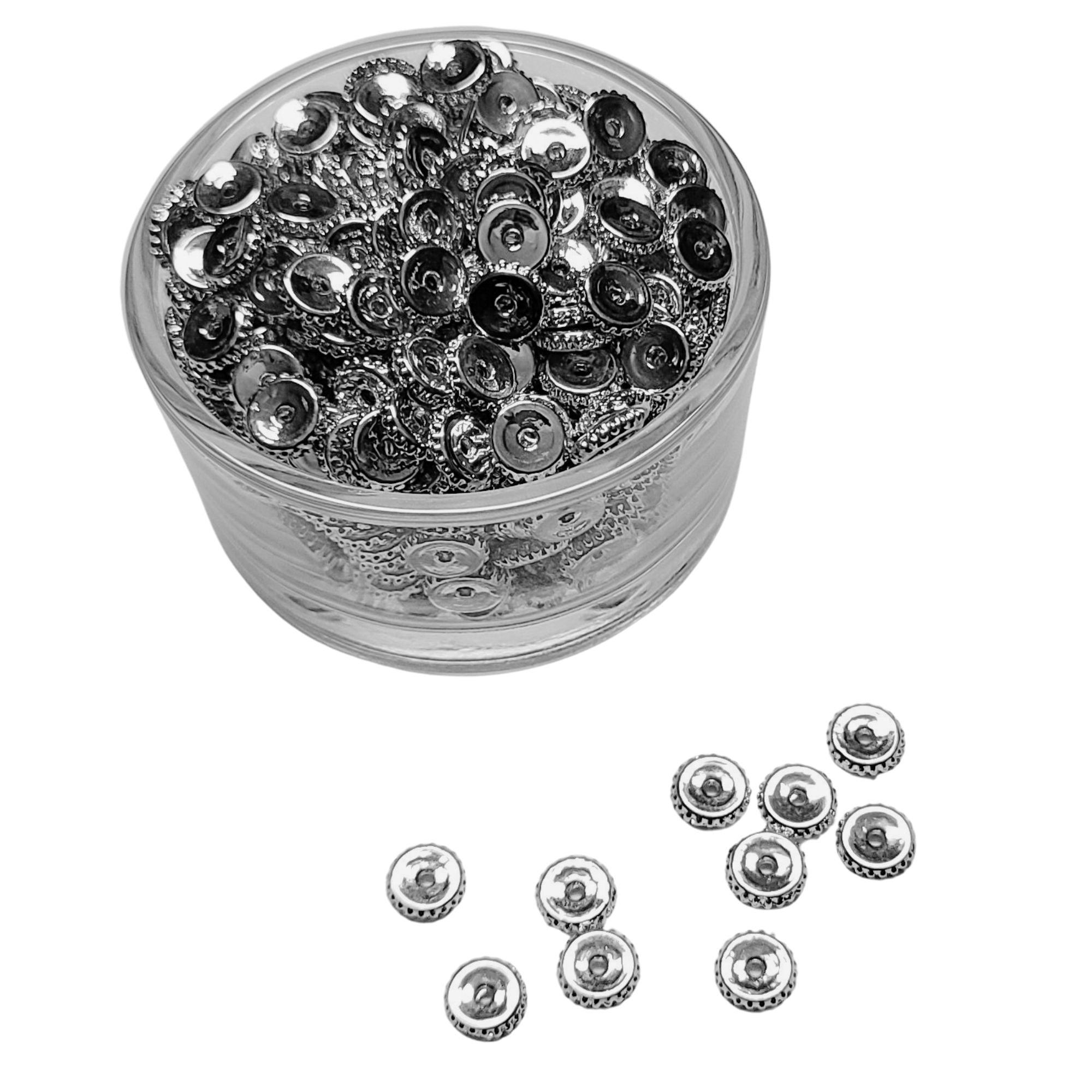 ARTSHOP Séparateurs PLA-7 rondelles crantées argent 6MM x10