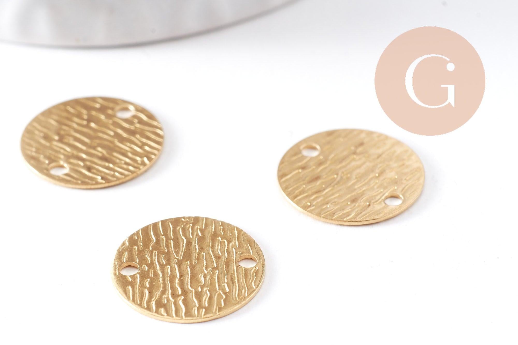 Gingerlily Apprêts G10386 connecteur rond laiton brossé 16mm x5