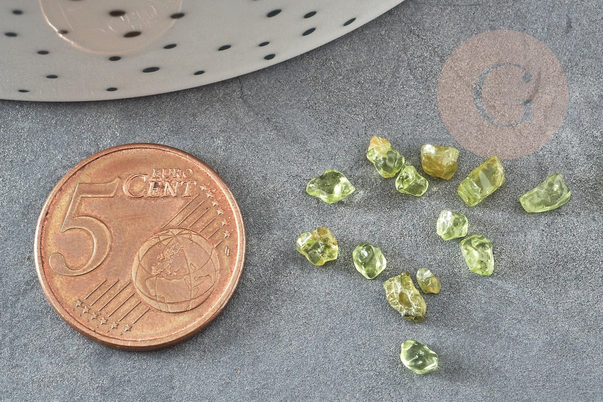 Gingerlily Quartz olive G3501 chips pierre 2-6mm 20g