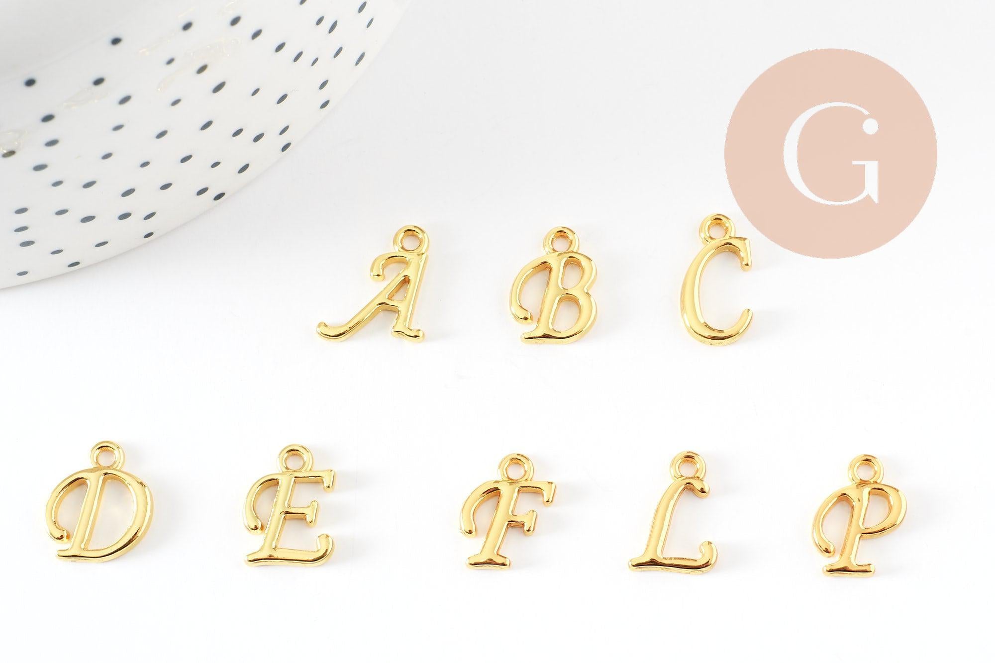 Gingerlily Pendentifs G9380 pendentif lettre dorée 14 mm