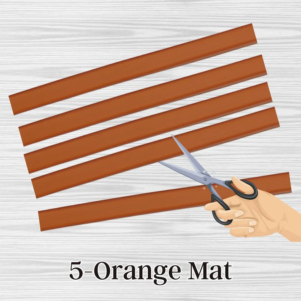 ARTSHOP Sangles sangle silicone 6mm Orange mat 7cm