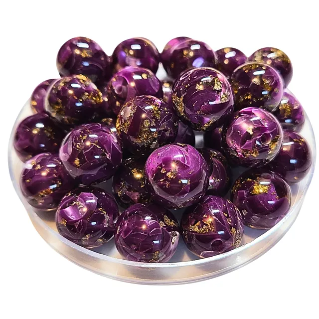 ARTSHOP Boules 315 perles violet murano 16 mm x15