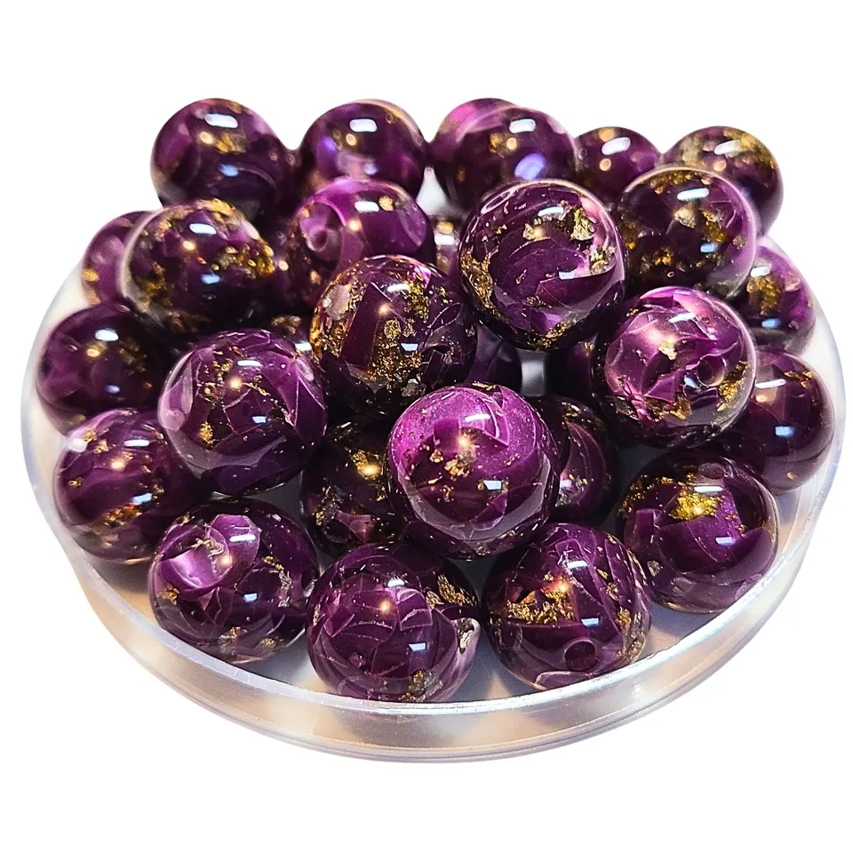ARTSHOP Boules 315 perles violet murano 16 mm x15
