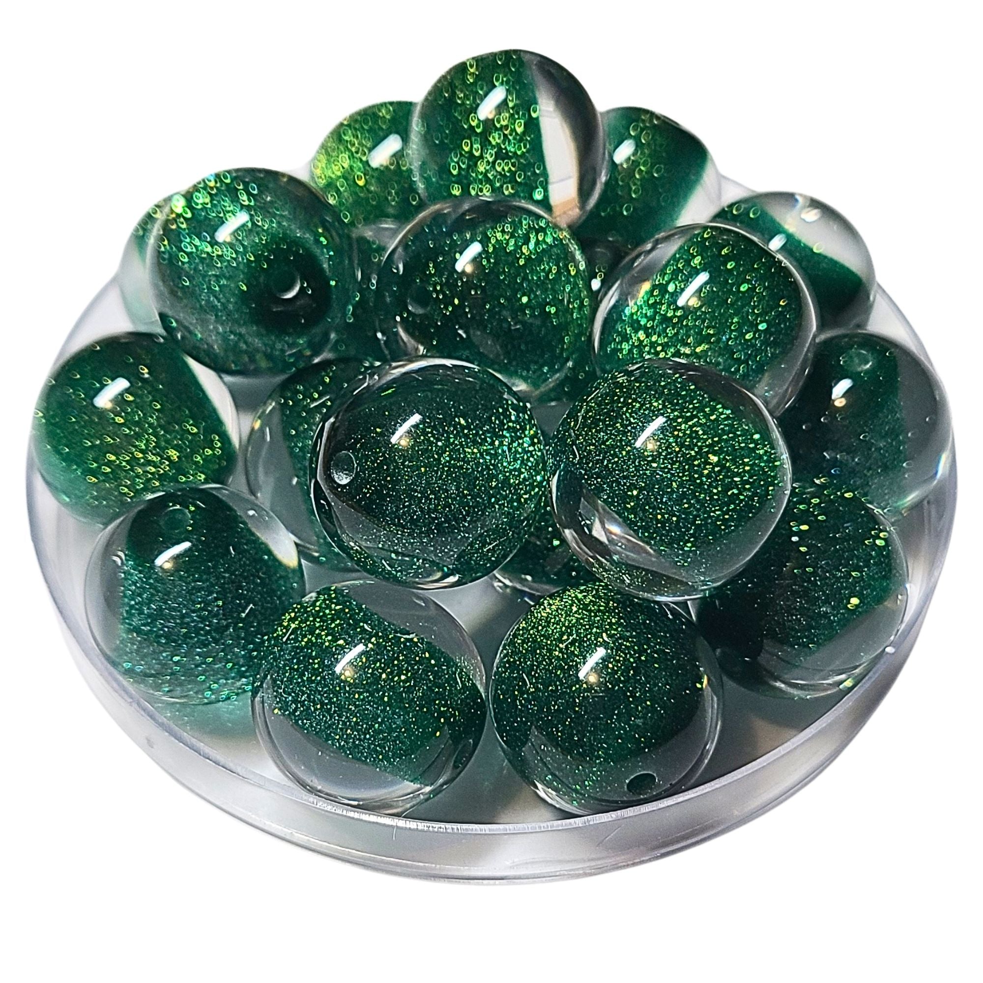 ARTSHOP 299 boules glitter émeraude perles 20mm x1