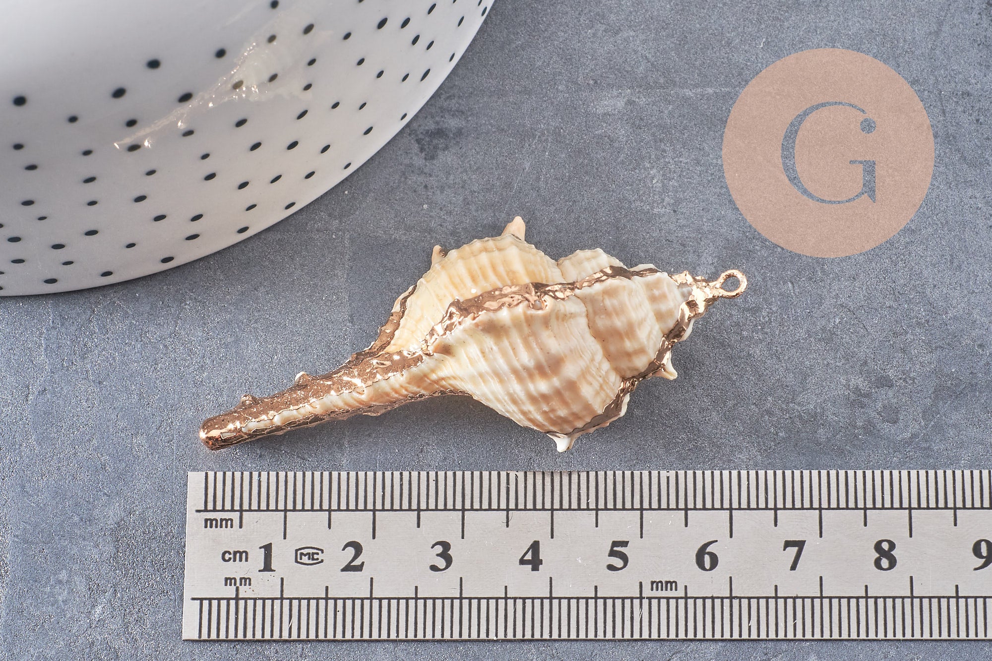 Gingerlily Pendentif coquillage G6465 pendentif doré 50-64 mm
