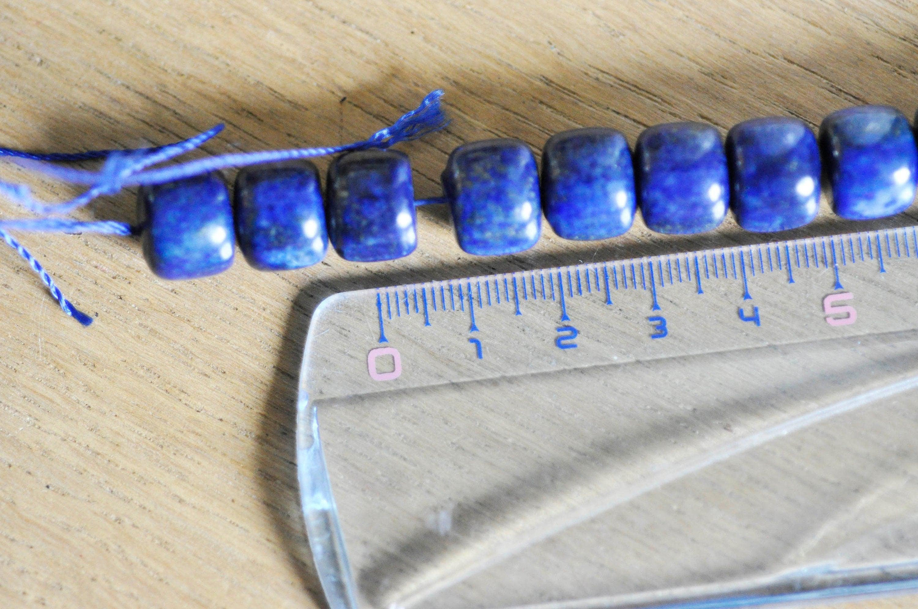 Gingerlily perles rondelle lapis lazuli 11x10mm fil 40 perles