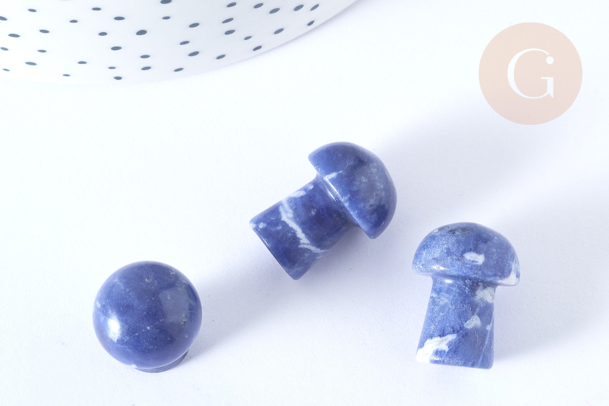 Gingerlily Pierres naturelles G7549 pierre massage champignon sodalite 20mm