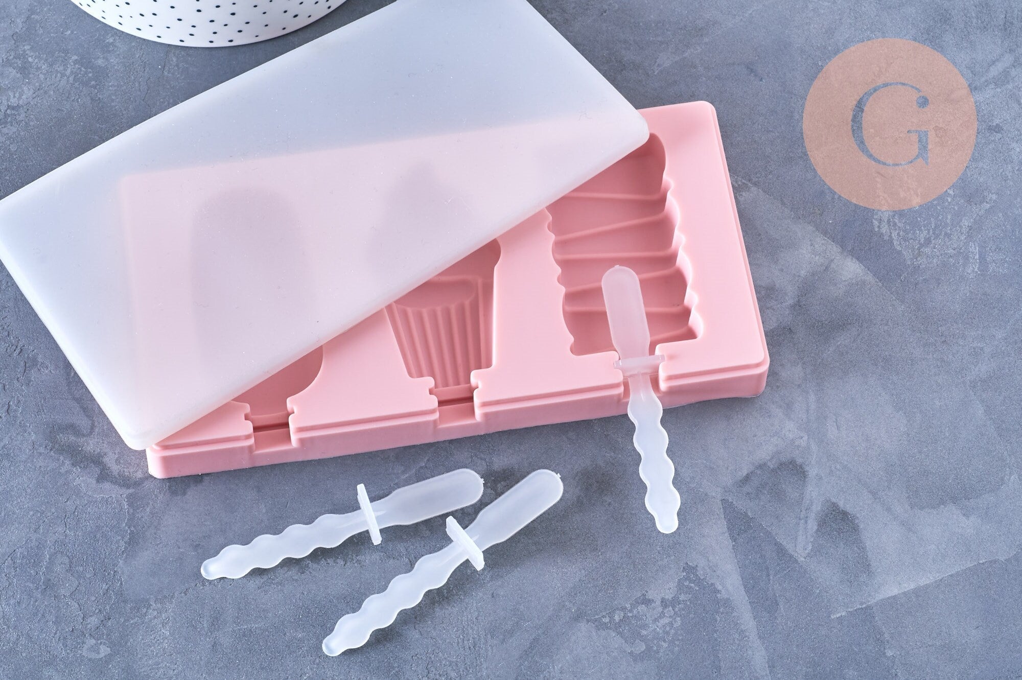 Gingerlily Pâte polymère moule silicone esquimaux rose 22cm G5107
