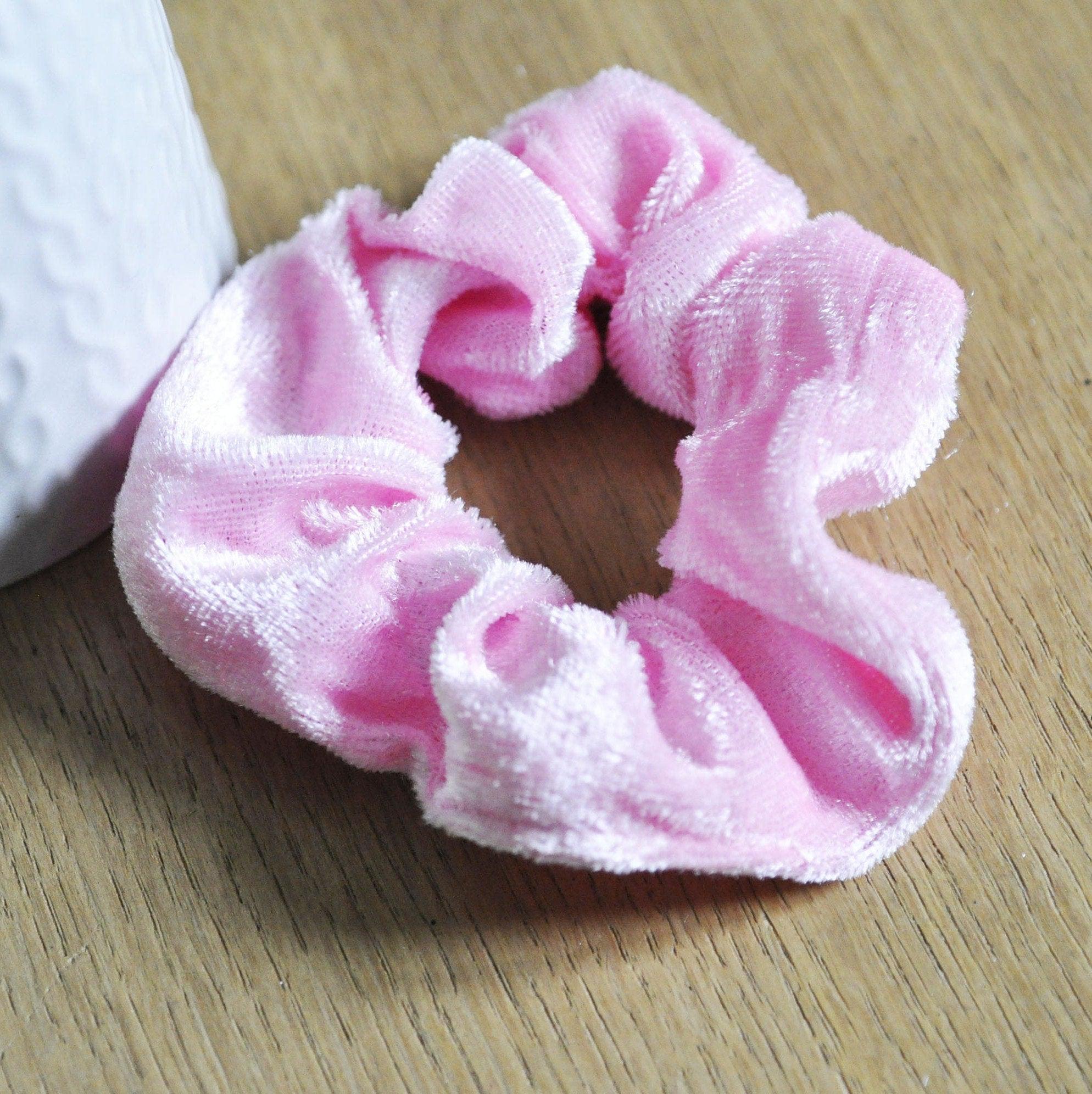 Gingerlily G5124 chouchou scrunchy velours rose x1