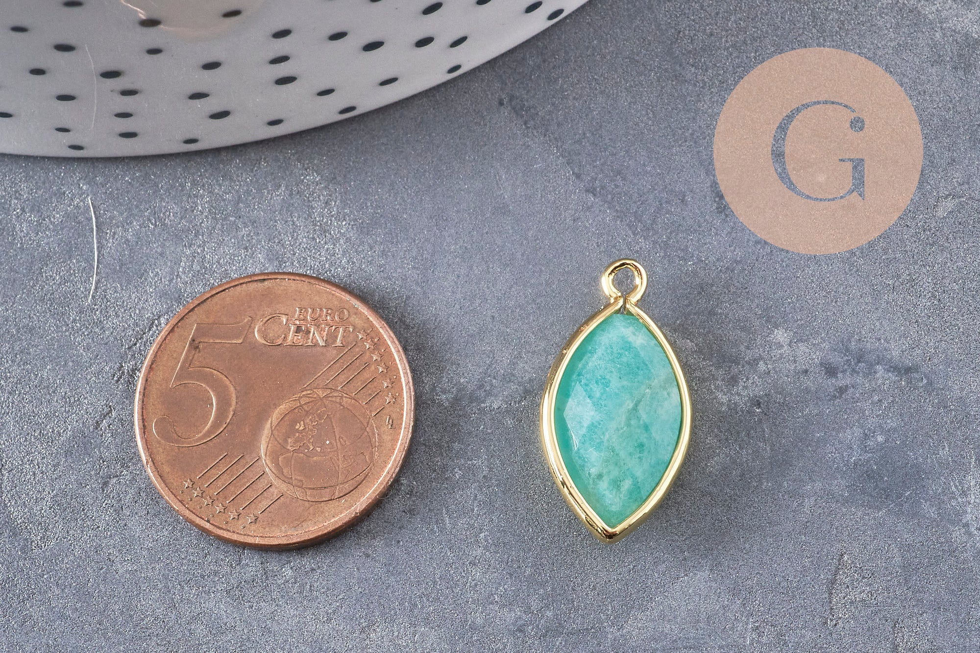 Gingerlily Pendentifs G10980 pendentif marquise amazonite 22mm