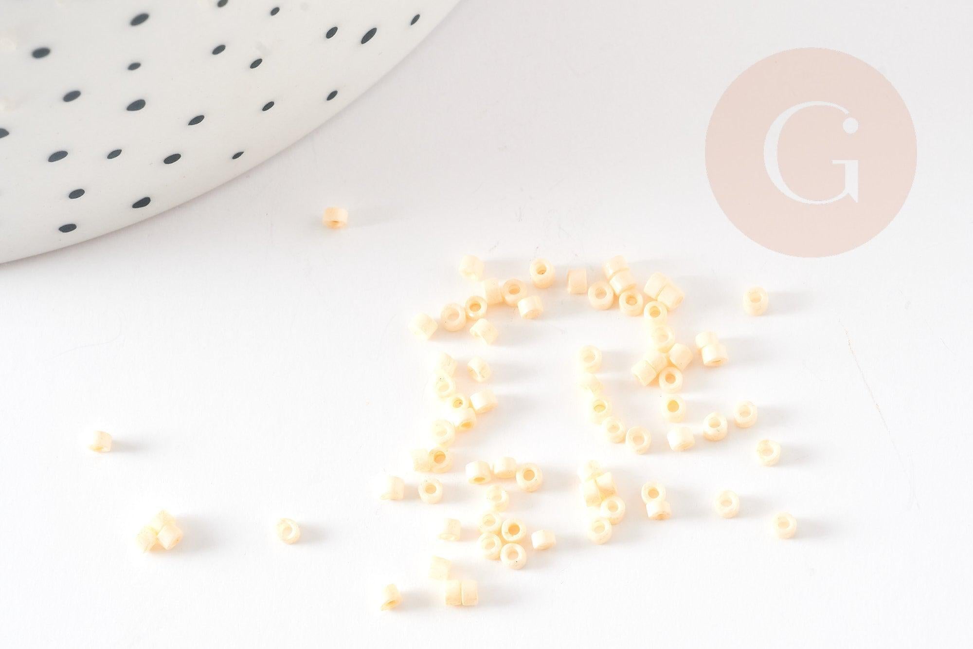 Gingerlily G9160 perles tube jaune clair 1,5-2mm sachet 8g