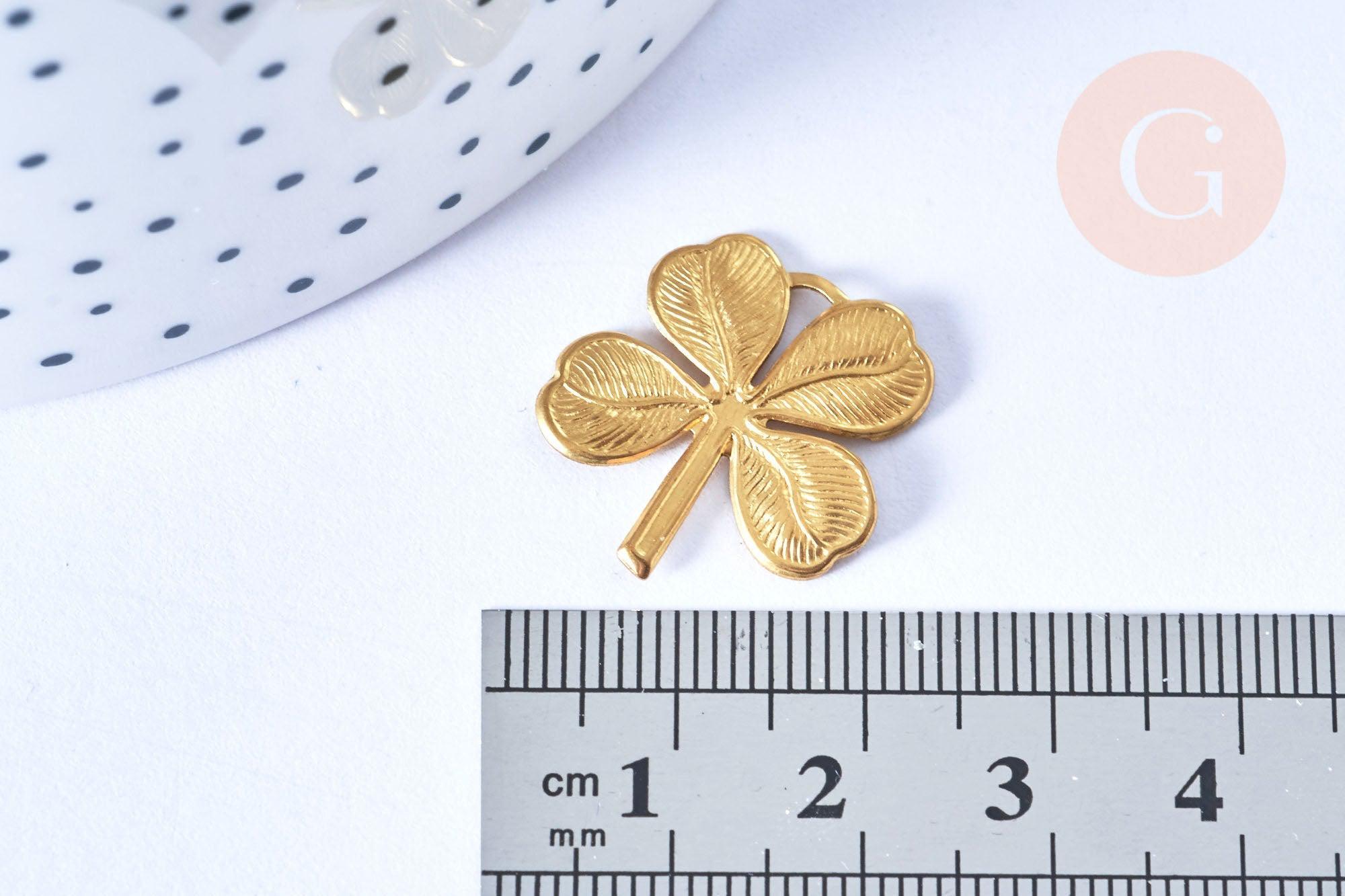 Gingerlily Pendentifs G6444 pendentif trèfle 4 feuilles 22mm x2