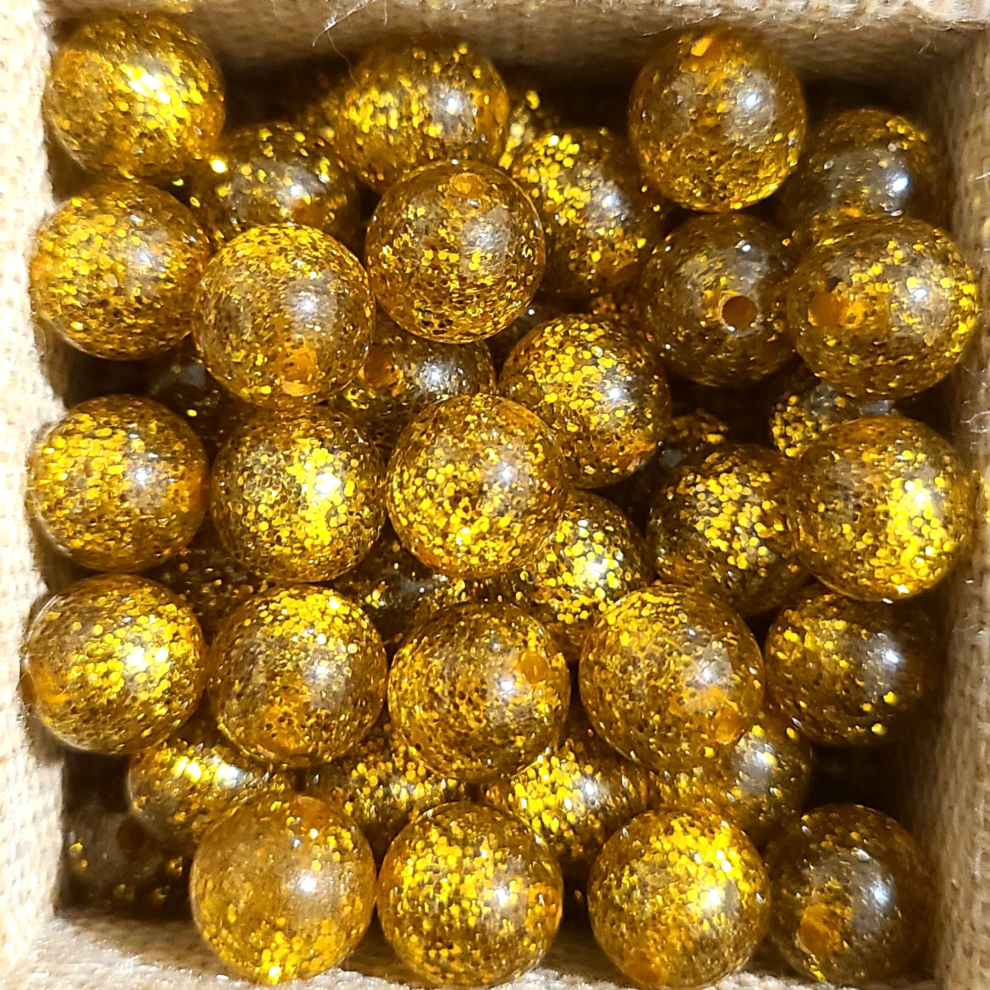 ARTSHOP Boules Glitters 1003 Perle Ronde 10mm Or