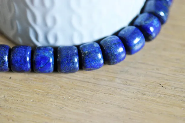 Gingerlily perles rondelle lapis lazuli 11x10mm fil 40 perles