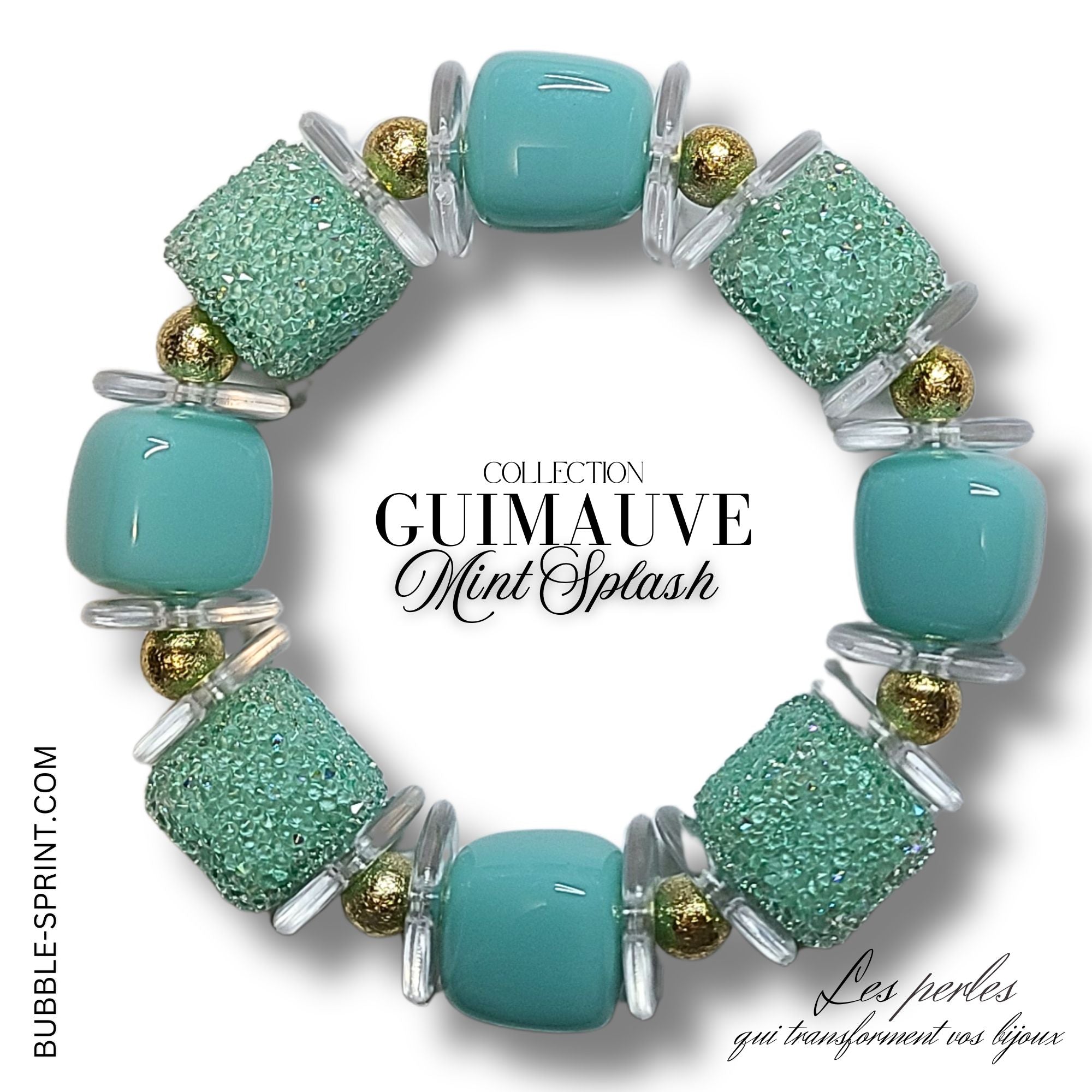 ARTSHOP Bijoux en KITS Guimauve Mint Splash kit bracelet