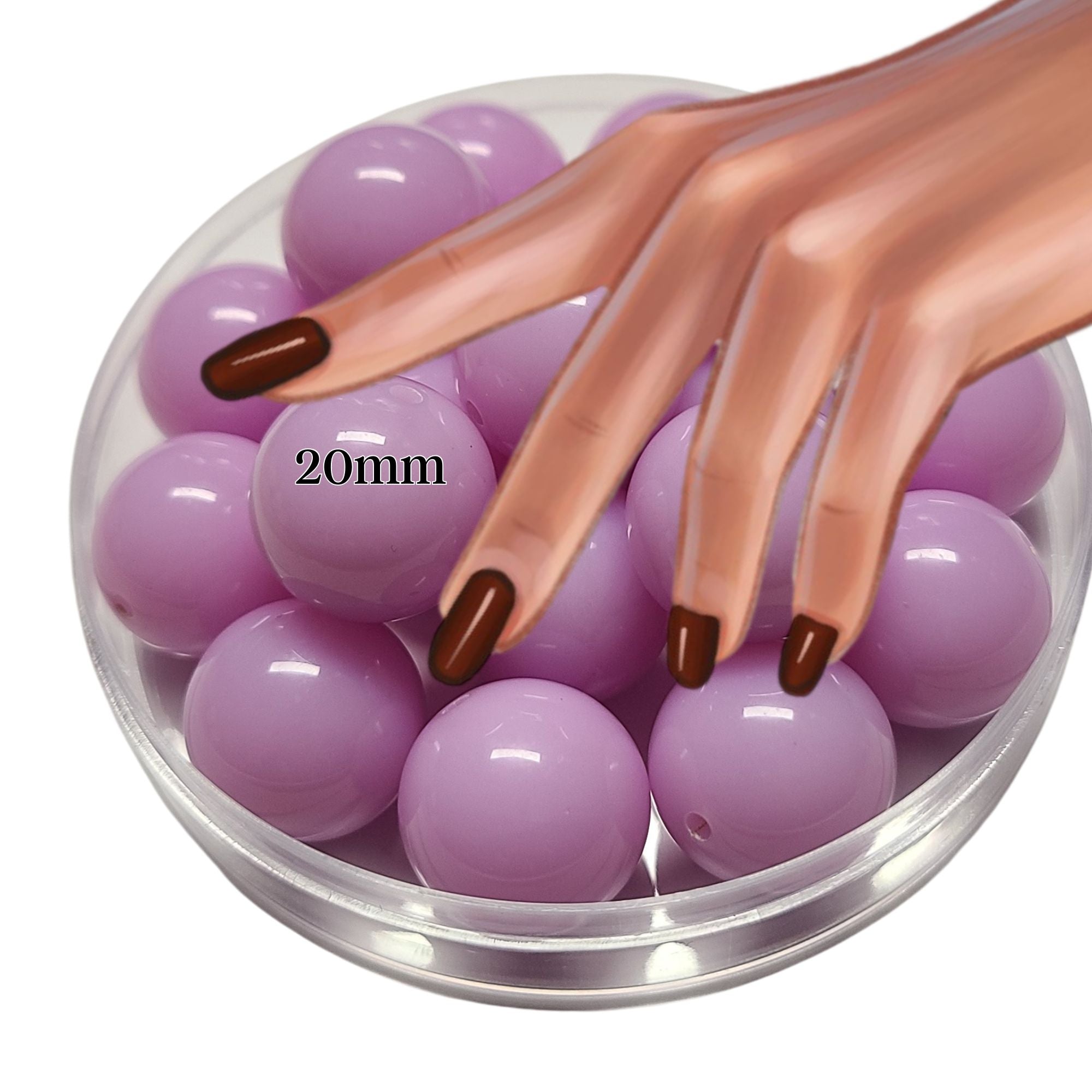 ARTSHOP Boules 20MM n°64 perle acrylique sorbet lilas x10