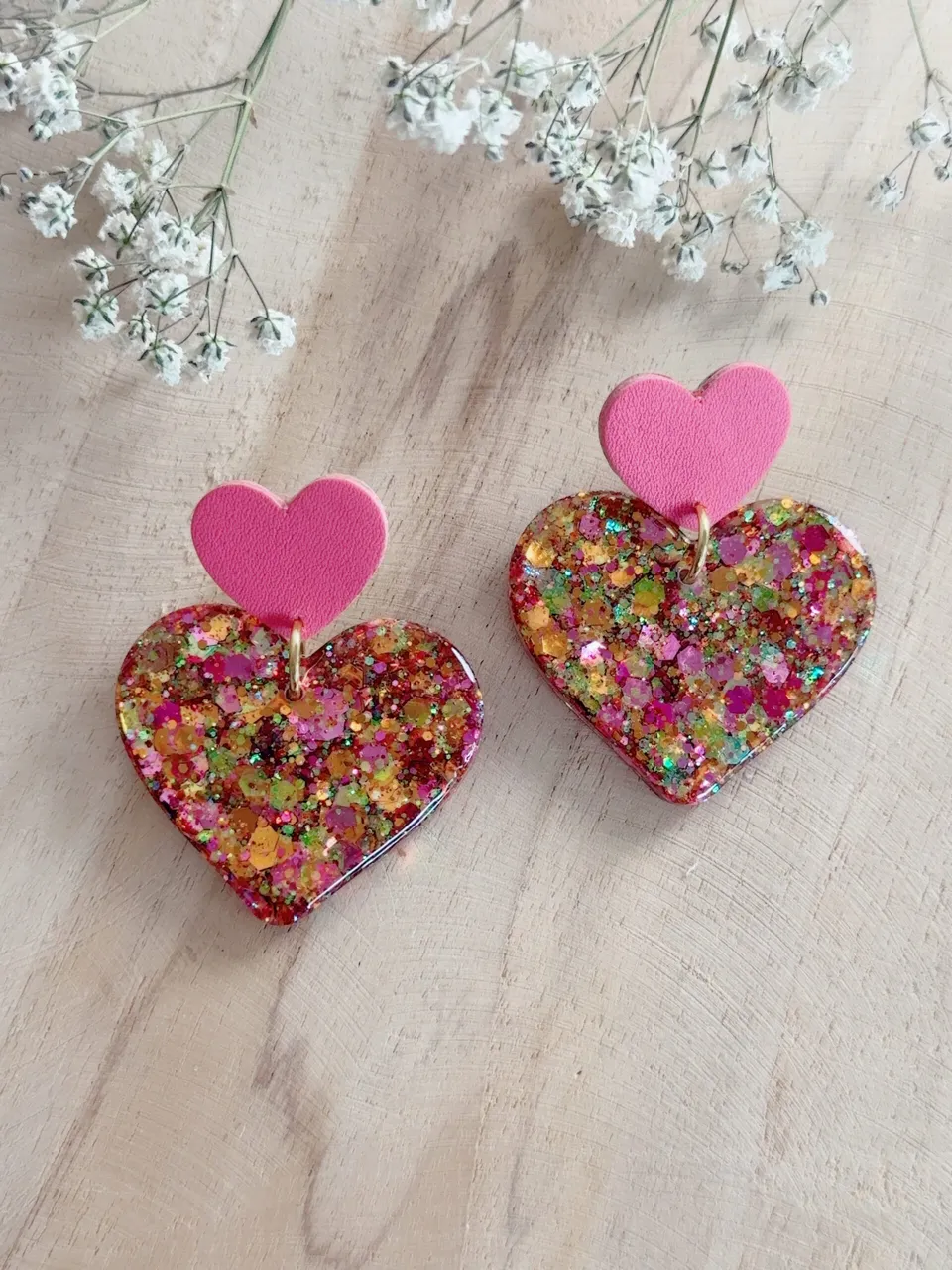 Little Hands Bijoux GiGi Love Potion boucles d'oreilles rose jaune copper