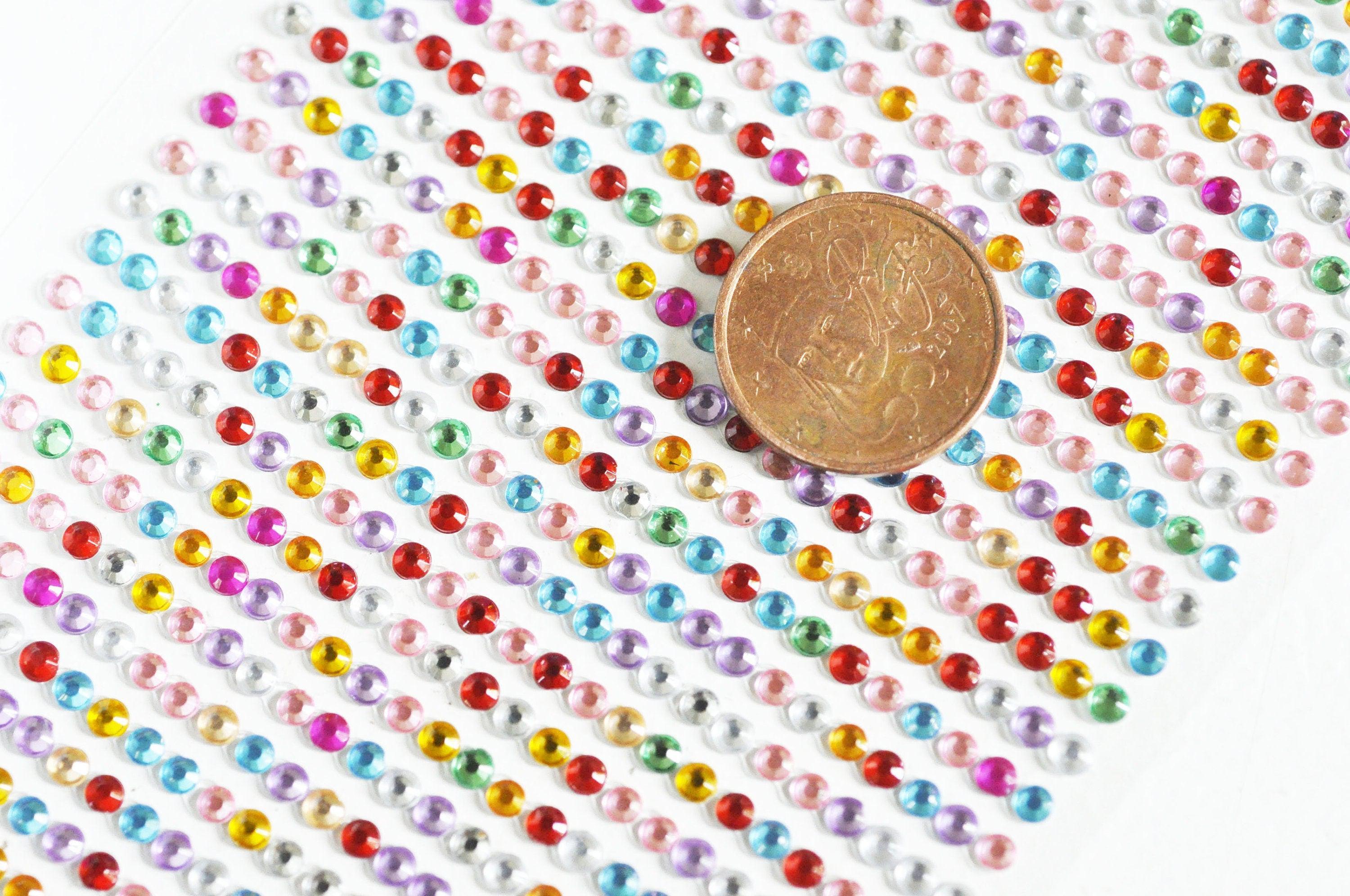 Gingerlily Loisirs strass adhésifs colorés 3x2mm feuille de 780