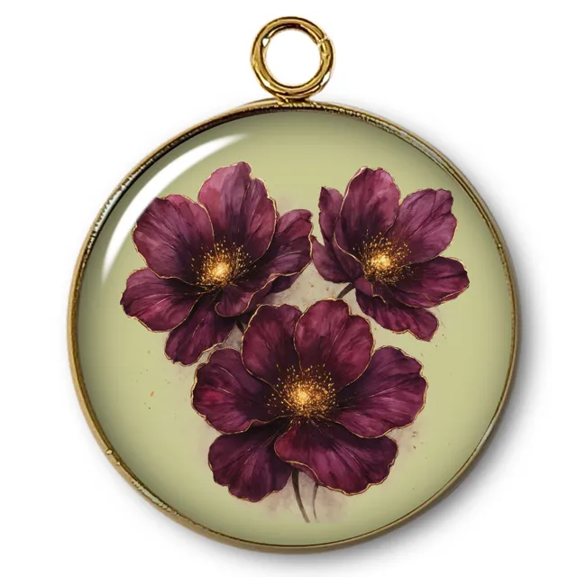 ARTSHOP Intemporel pendentif Fleur doré 31MM x1