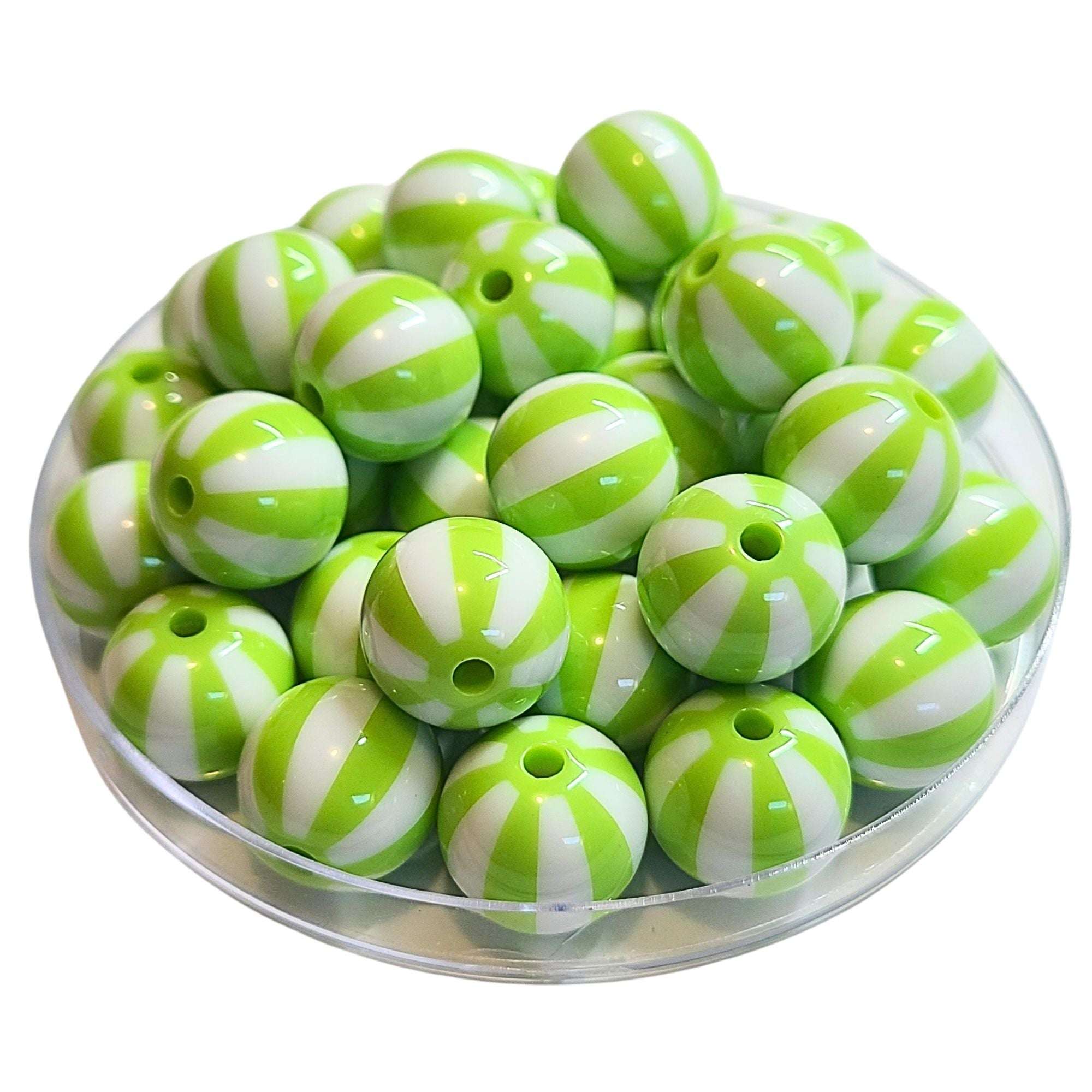 ARTSHOP Boules 16MM 214 perle rayée anis x15