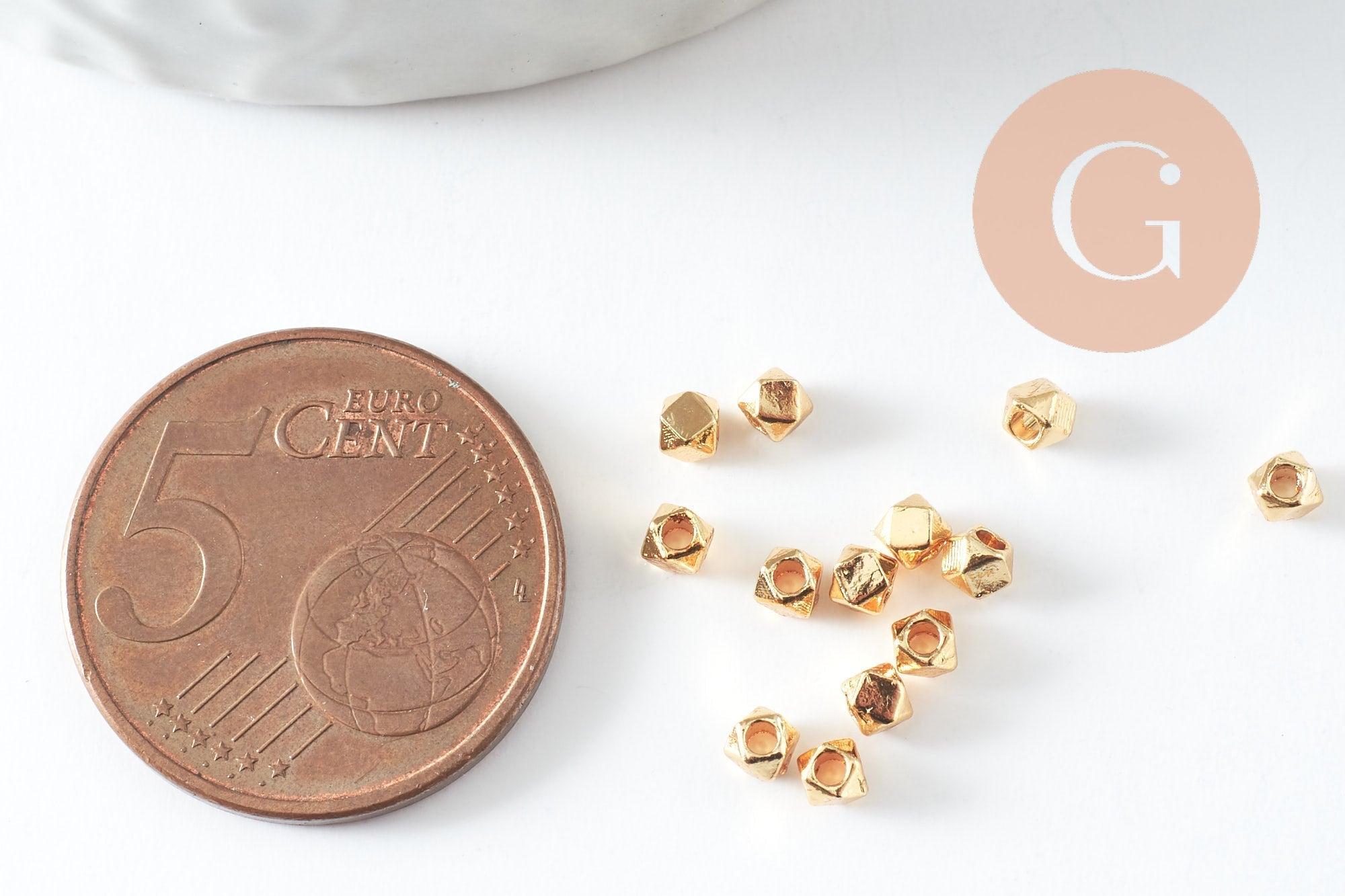 Gingerlily perles intercalaires zamac doré 2.5mm x50
