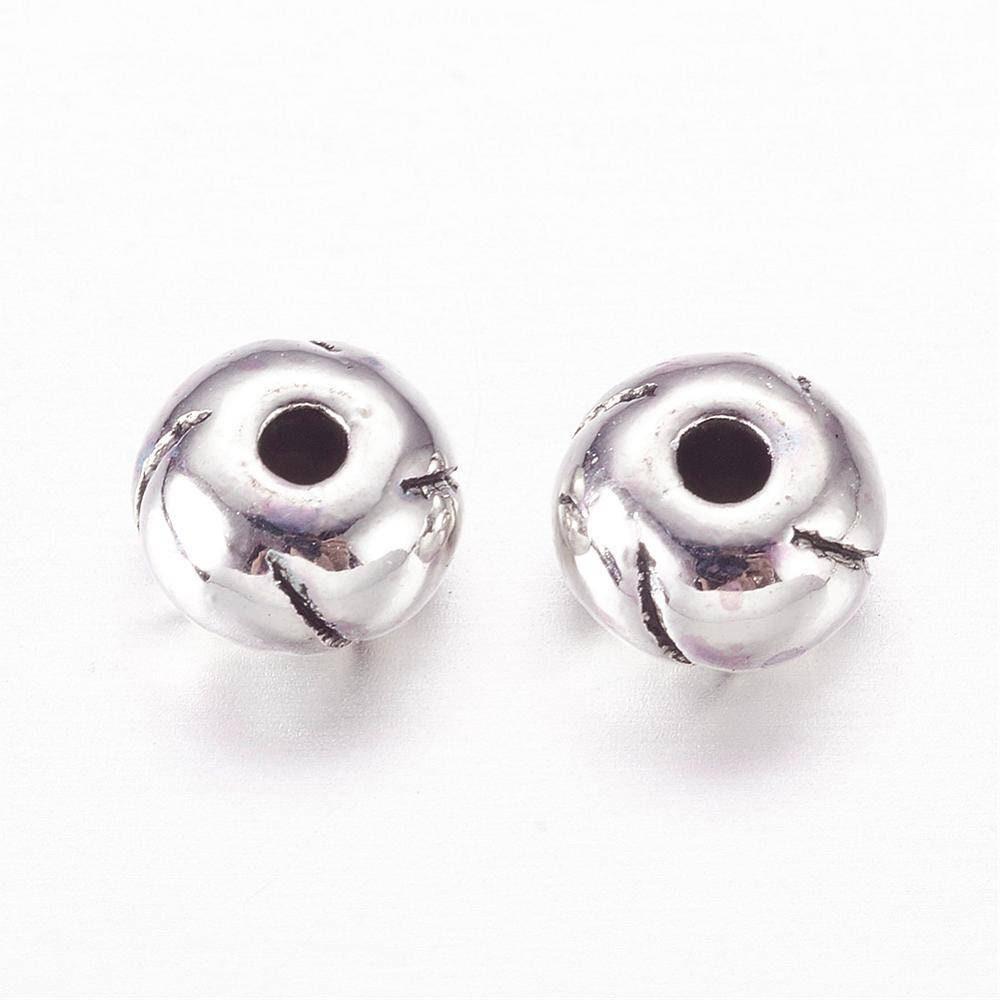 Gingerlily Perles Intercalaires argent gravé 5,5mm x10