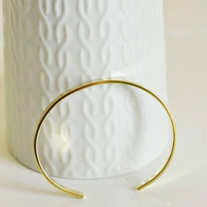 Gingerlily G0653 bracelet jonc laiton doré 16K 60mm