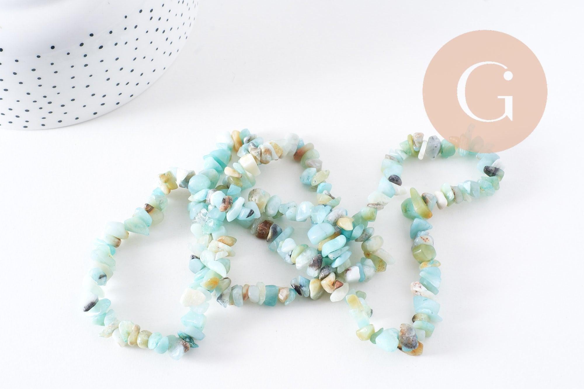 Gingerlily Perles pierre G10294 chips amazonite 5-8mm fil 76cm