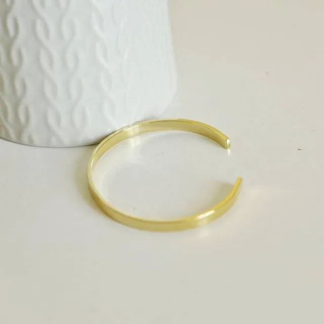 Gingerlily G0653 bracelet jonc laiton doré 16K 60mm