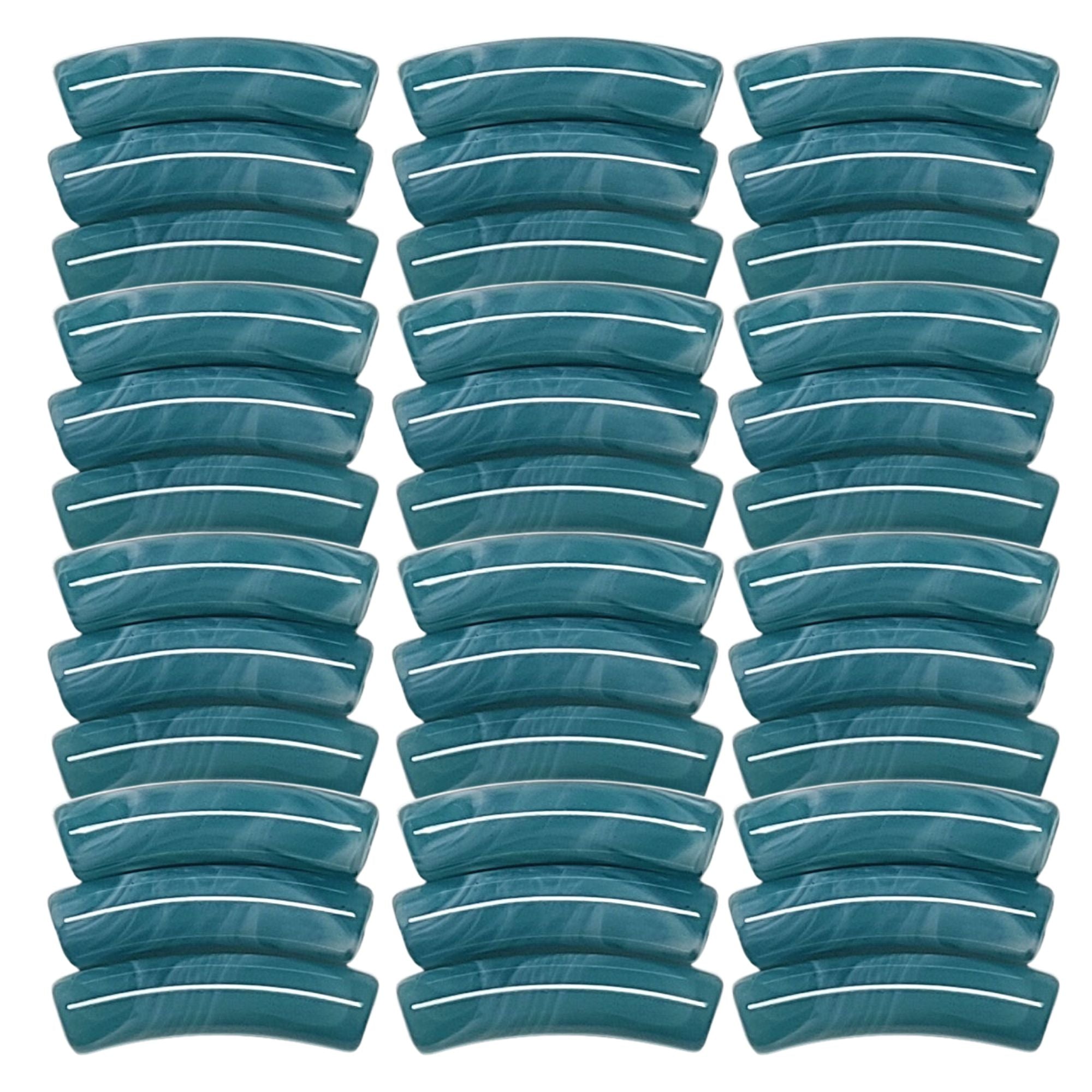 ARTSHOP TINY Tubes 25 perle teal marbré x10