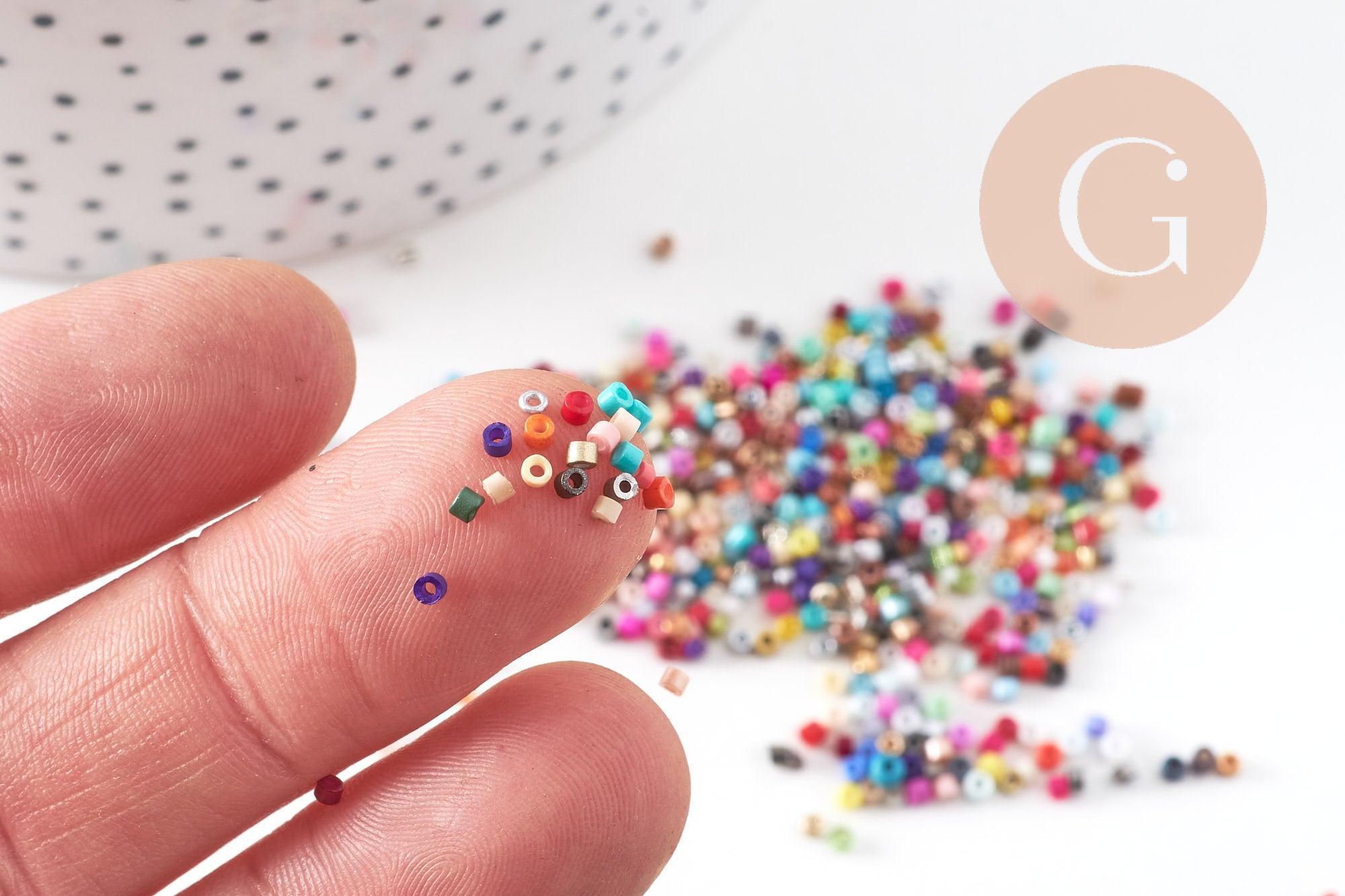 Gingerlily G10882 perles tube verre multicolore 8g x1
