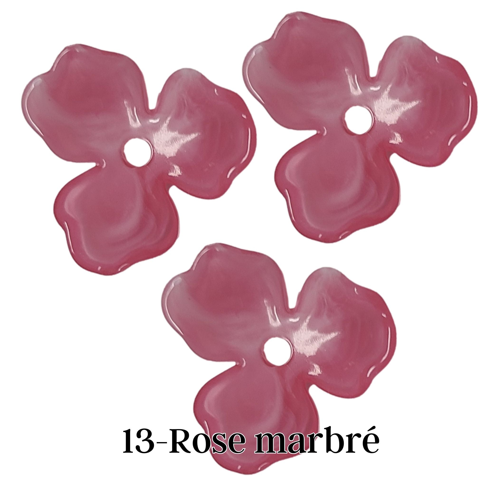 ARTSHOP Flower power fleur orchidée rose marbré 20mm x1