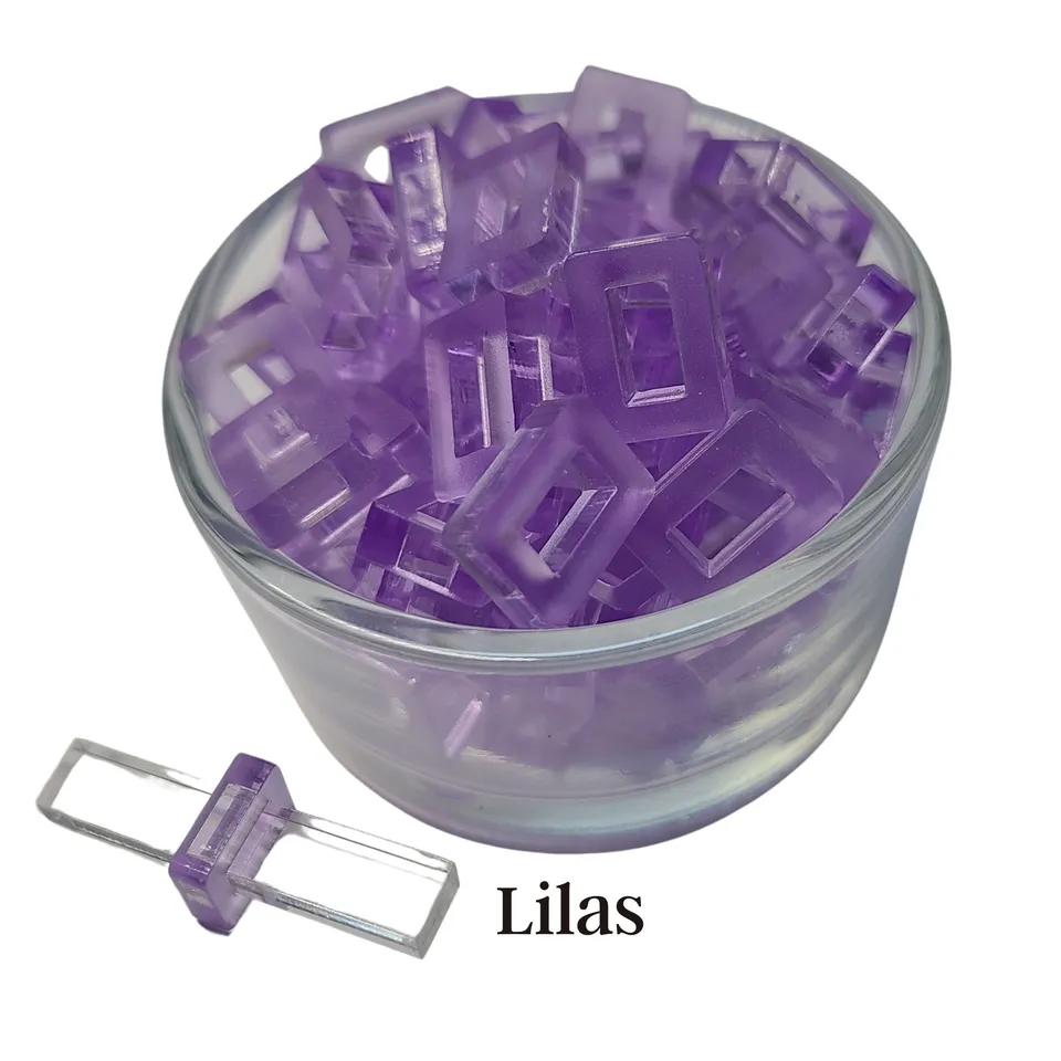 ARTSHOP Séparateurs perle rectangulaire lilas x10 perles