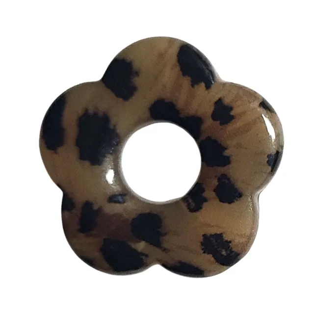 ARTSHOP Flower power fleur Capucine Camel Léopard 27mm