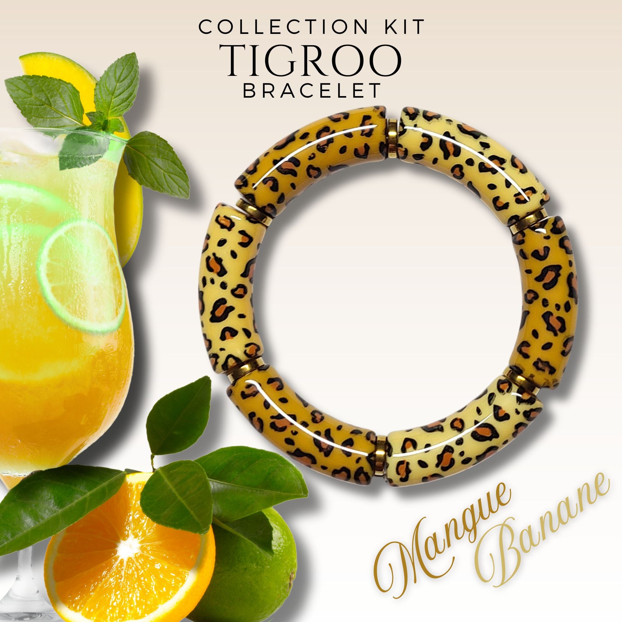 Artshop Kit Bracelet Tigroo Mangue Banane Tubes 12mm