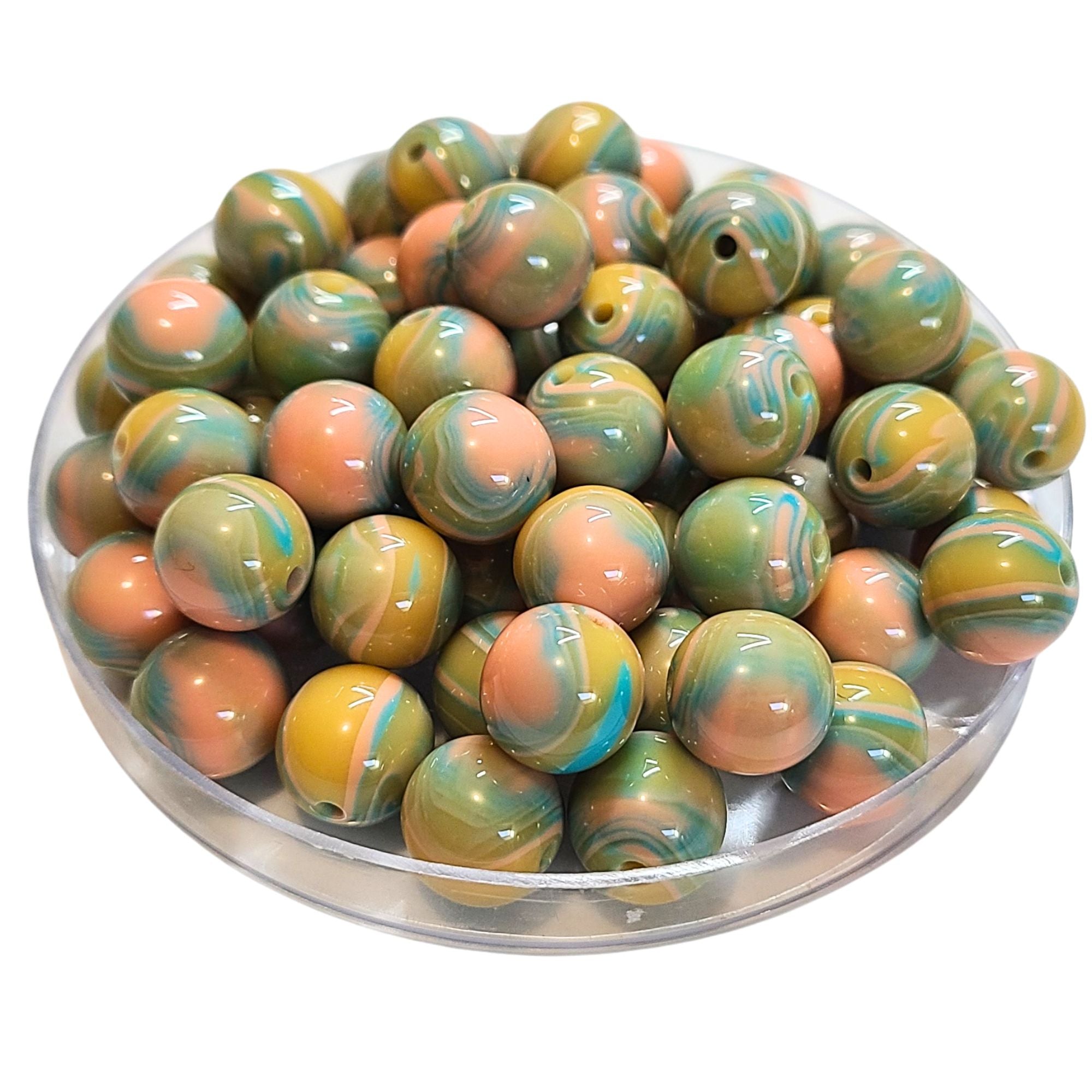 ARTSHOP Boules 12MM 340 perle acrylique swirl rose x20