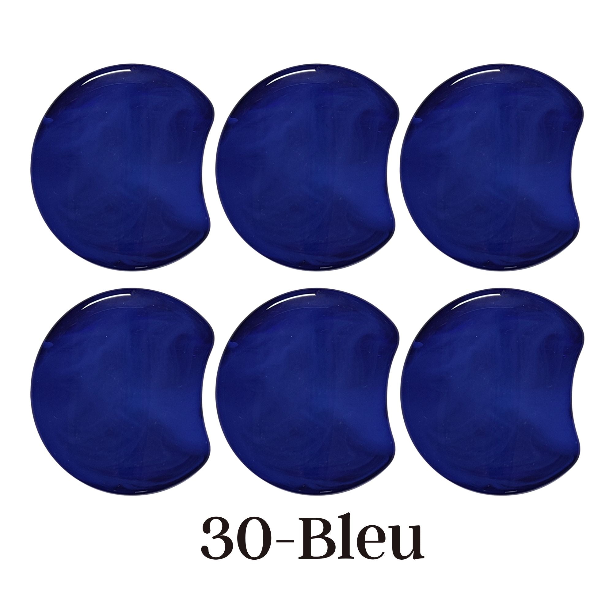 ARTSHOP Palets LUNE MOON 30 palet incurvé bleu marbré x1