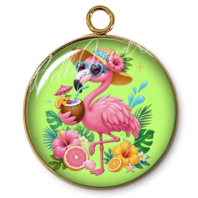ARTSHOP Pendentifs Intemporel 128 pendentif flamant doré