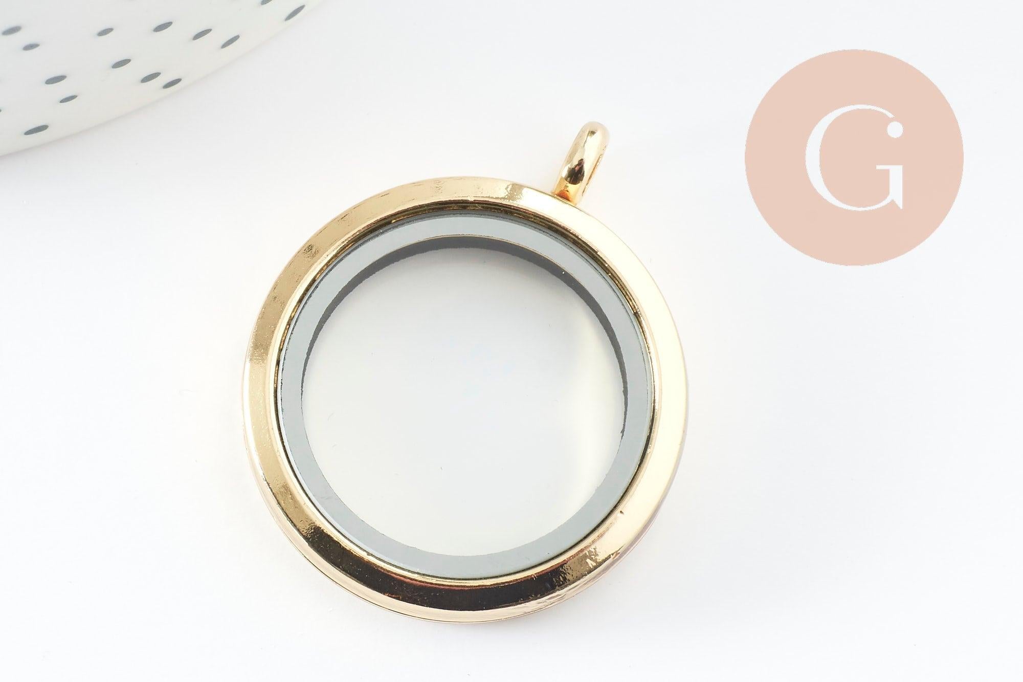 Gingerlily G9932 pendentif locket médaillon doré 37 mm