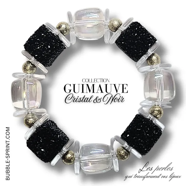 ARTSHOP Guimauve Cristal kit bracelet acrylique noir