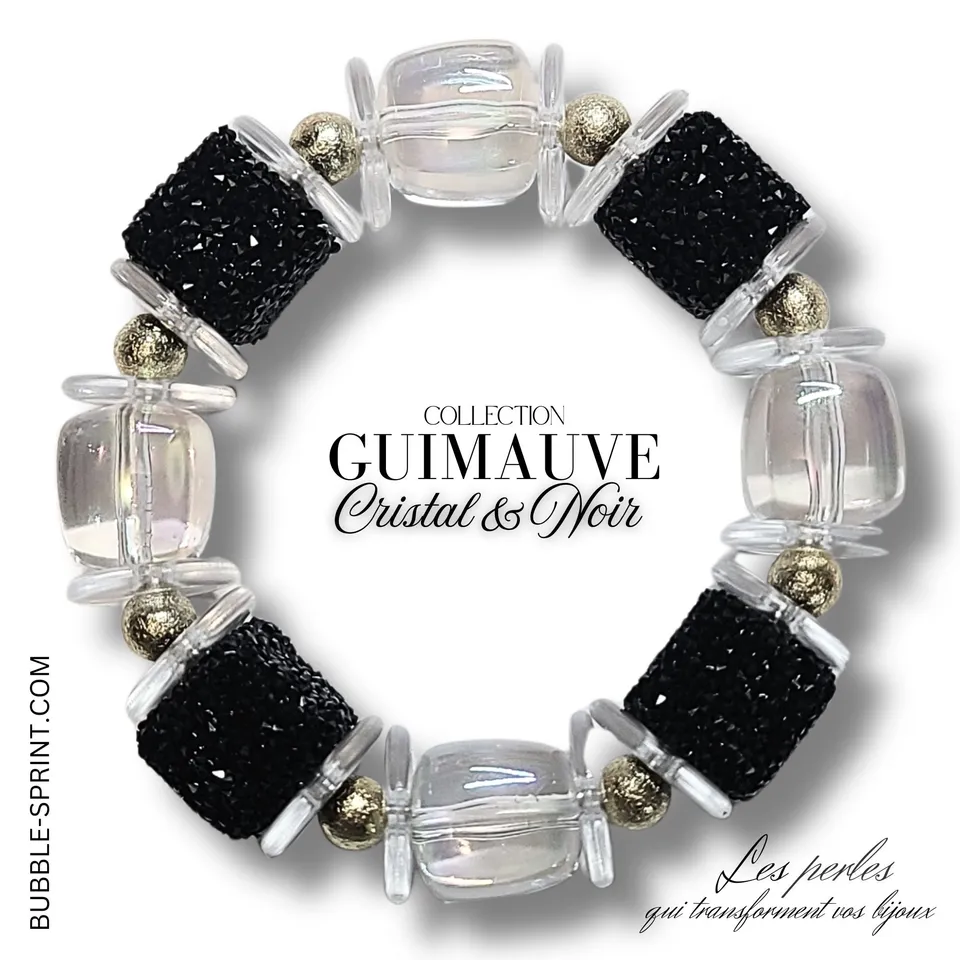 ARTSHOP Guimauve Cristal kit bracelet acrylique noir