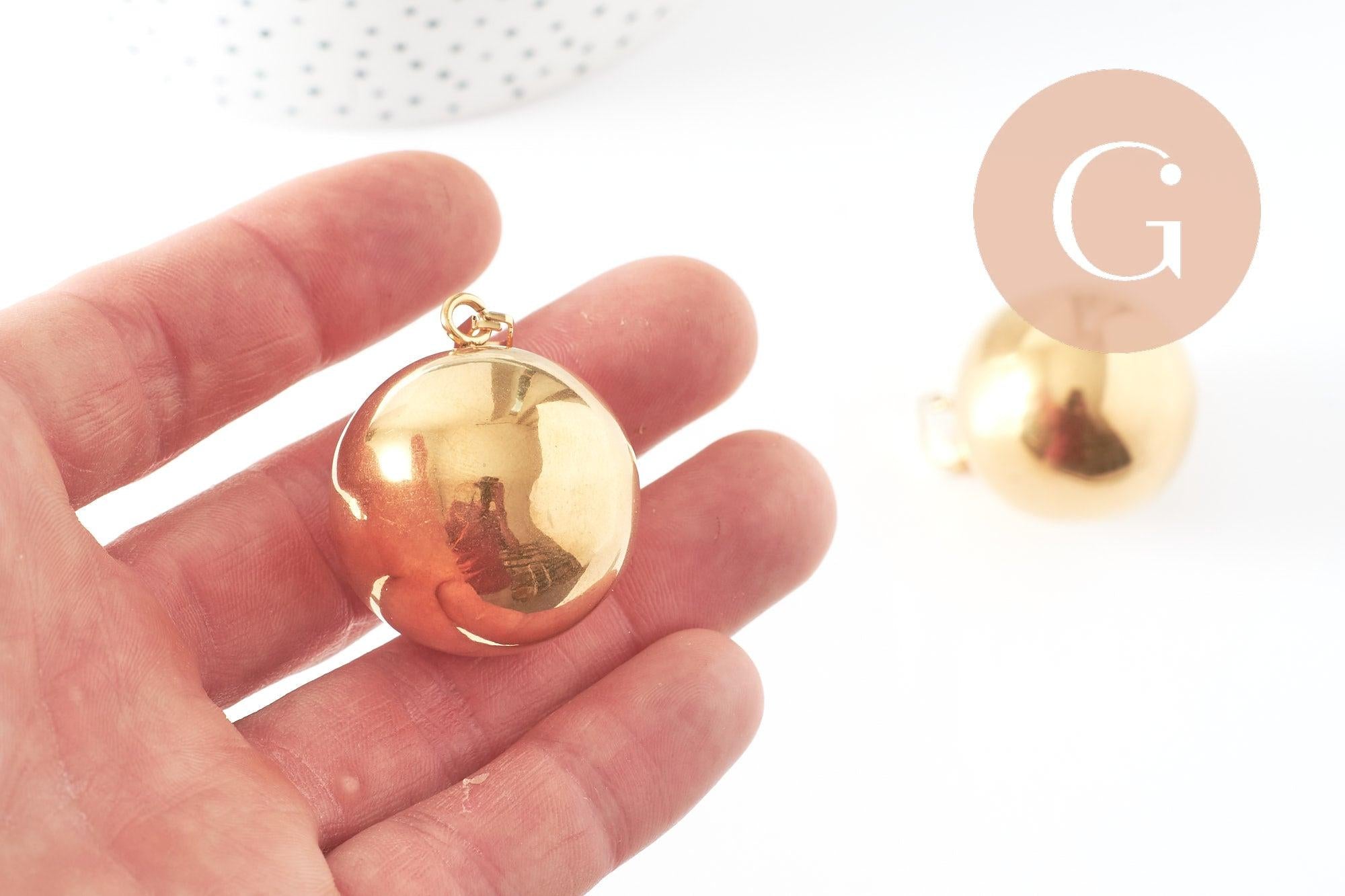 Gingerlily Pendentifs G9663 pendentif rond boule doré 35mm x1