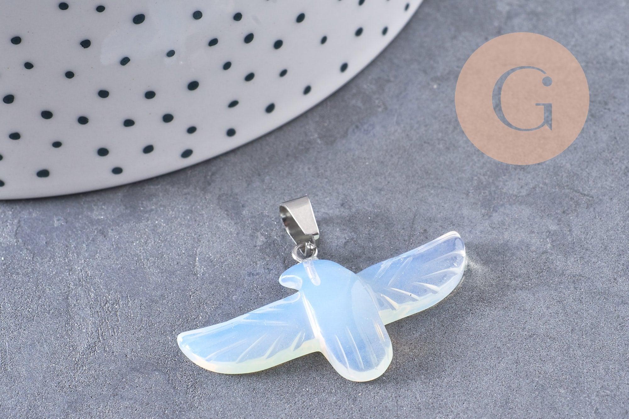 Gingerlily Pendentifs G9834 pendentif oiseau pierre 40mm