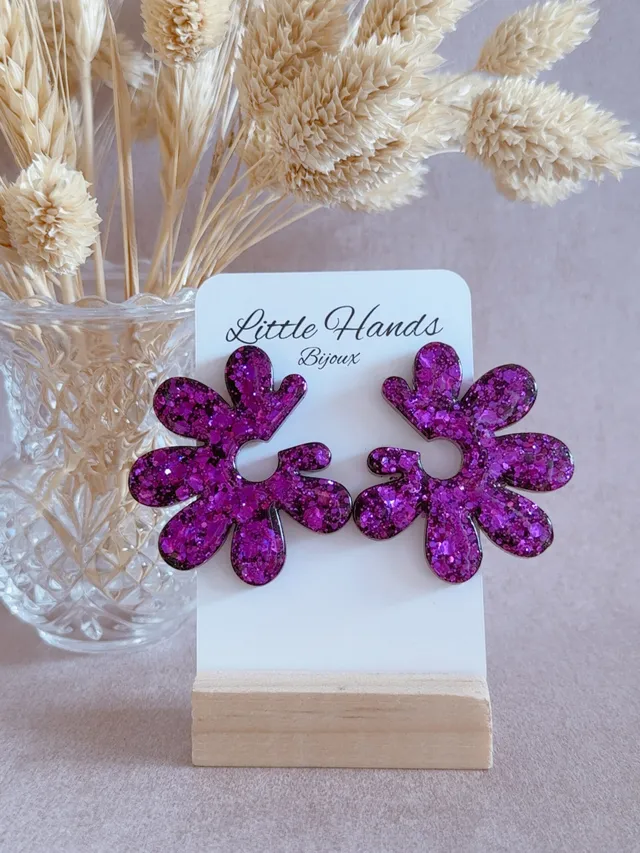 Little Hands Bijoux Marguerite 2 boucles d’oreilles fleur blanche