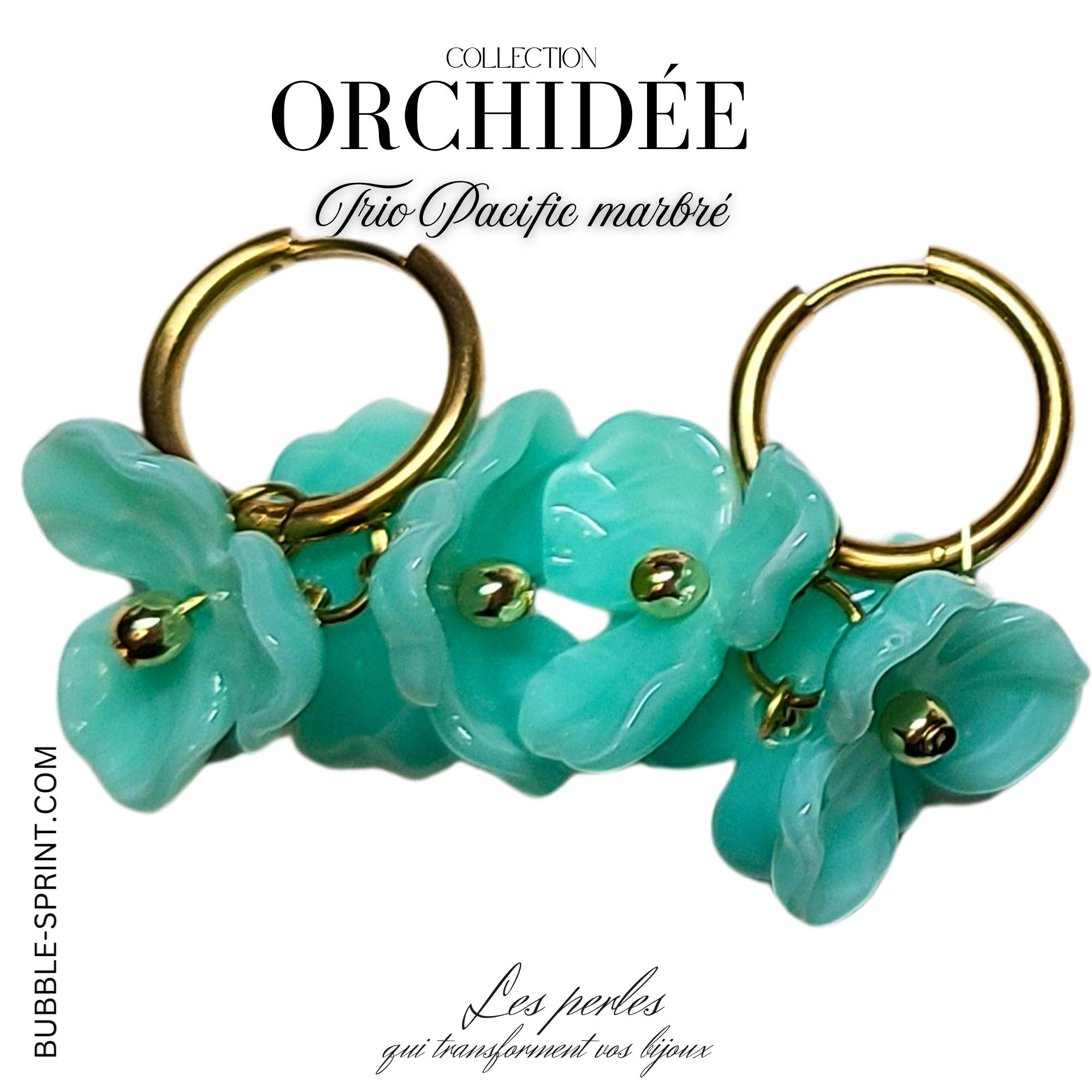 ARTSHOP Prêts-à-porter créoles trio orchidées pacific kit