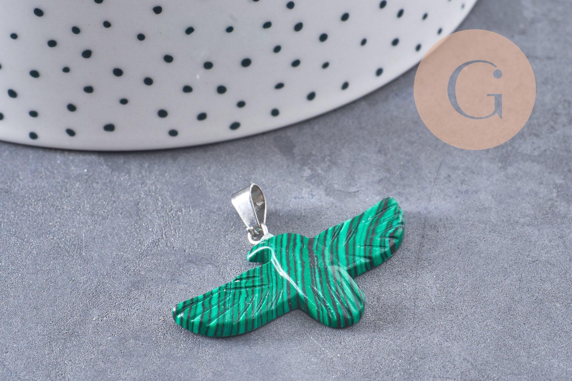 Gingerlily Pendentifs G9834 pendentif oiseau pierre 40mm